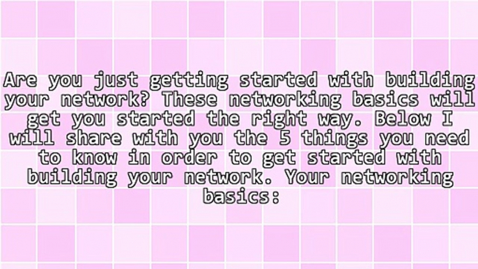 Networking Basics - 5 Things You Need to Know