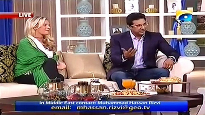 Nadia Khan Show - 8th January 2016 Part 2 - Wasim Akram and Shaniera Akram Special