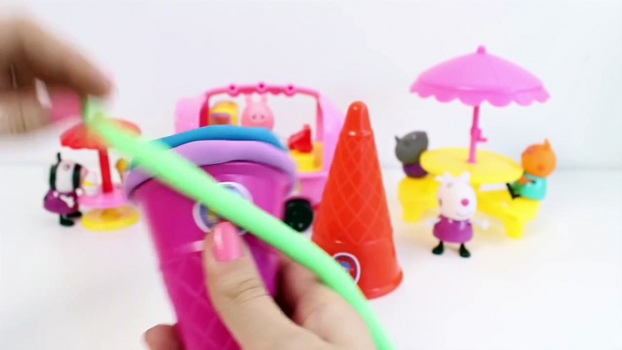 Play Doh Ice Creams Rainbow Ice Cream Peppa Pig Ice Cream Parlor Playset Playdough Toy Videos