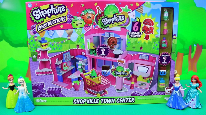 Shopkins NEW Mega Kinstructions Shopville Town Center Lego Set Magiclip Princesses Mall