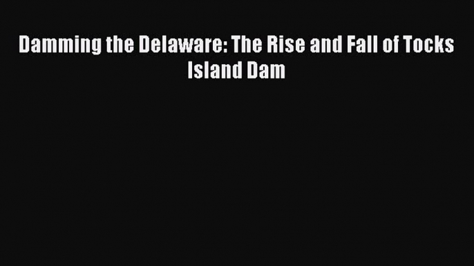 Read Damming the Delaware: The Rise and Fall of Tocks Island Dam PDF Online