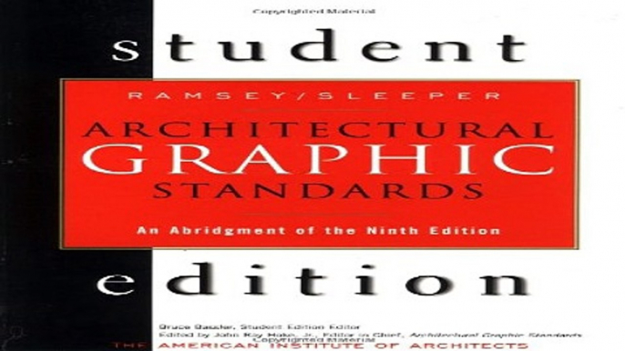 Read Architectural Graphic Standards Student Edition  An Abridgement of the 9th Edition Ebook pdf