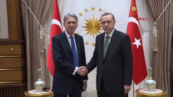 Cumhurbaşkanı Erdoğan, İngiltere Dışişleri Bakanı Hammond'ı Kabul Etti