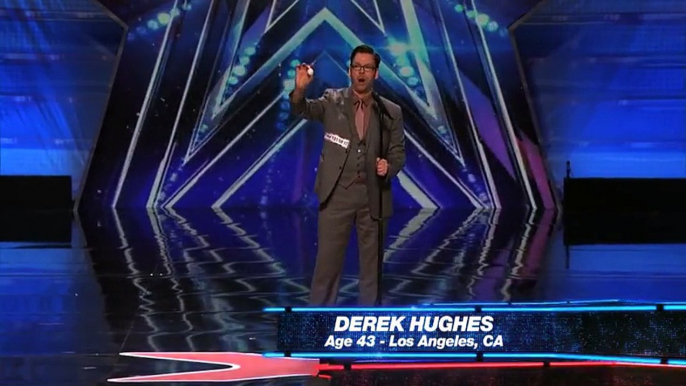 Derek Hughes: Comedic Magician Pulls a Card Out of His Butt - Americas Got Talent 2015