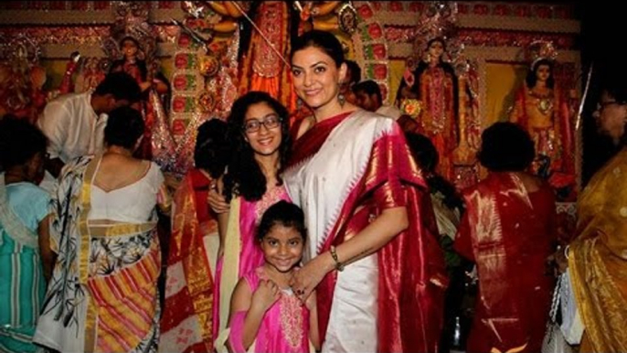 Sushmita Sen Celebrates Durga Puja