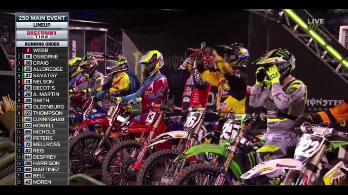 AMA Supercross 2016 Rd (Round) 1 Anaheim 1 - 250 WEST Main Event