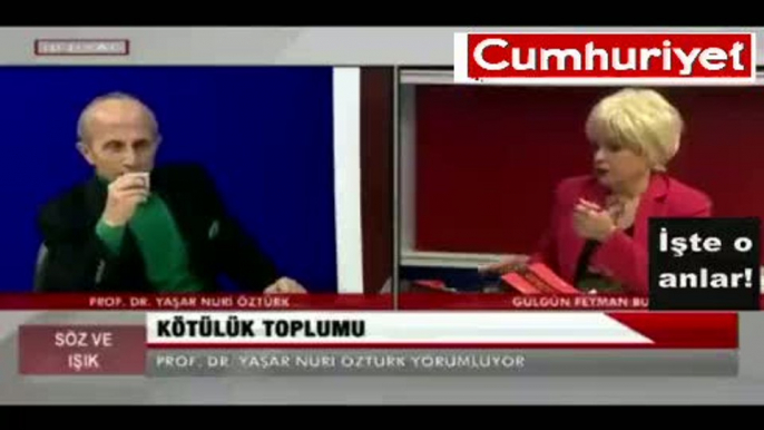 Yaşar Nuri Öztürk canlı yayında Gülgün Feyman'a "Angut" dedi