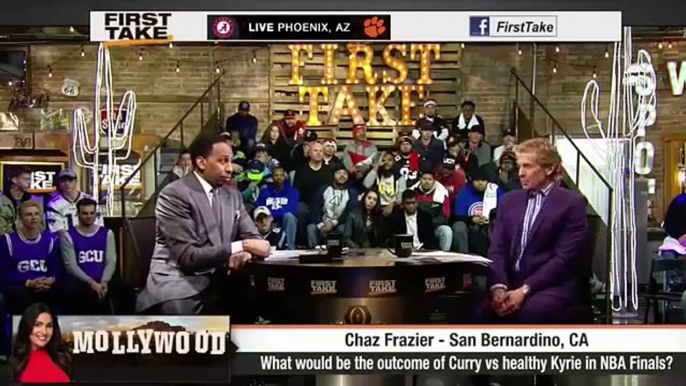 ESPN First Take Today 1/12/16 Curry vs Healthy Kyrie In NBA Finals ?