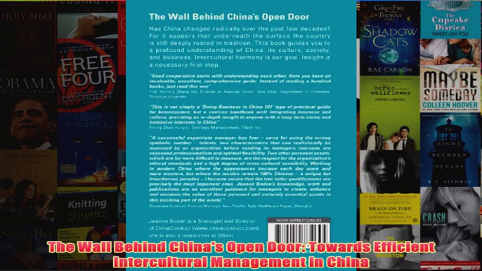 The Wall Behind Chinas Open Door Towards Efficient Intercultural Management in China