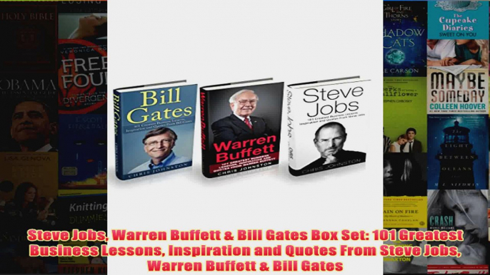 Steve Jobs Warren Buffett  Bill Gates Box Set 101 Greatest Business Lessons Inspiration