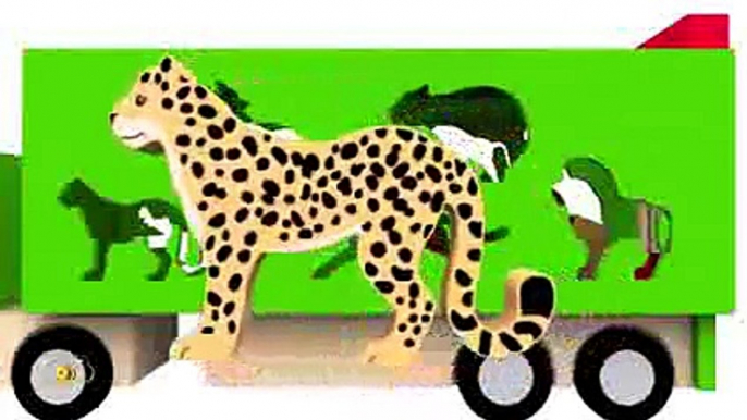 Trucks for children. Learn wild animals in English! Cartoons for babies 1 year - YouTube