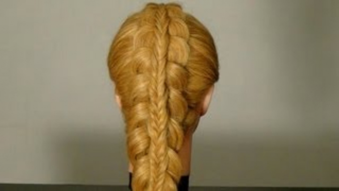 Прическа на каждый день. Плетение кос. Braided hairstyle tu