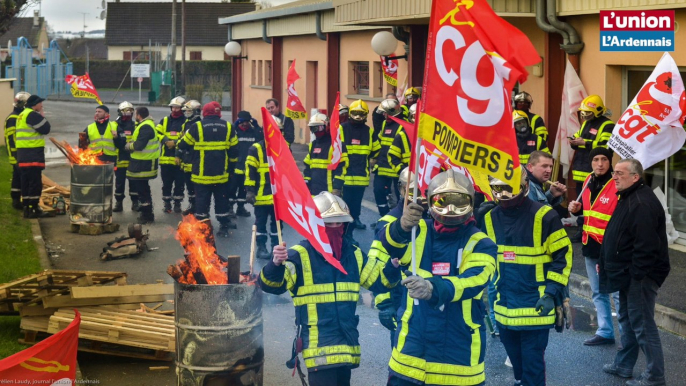 Les pompiers ardennais mettent le feu, la cérémonie de voeux est annulé.