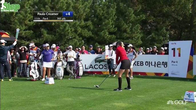 Paula Creamer Golf Swing Extreme Slow Motion DTL 2015 Hana Bank