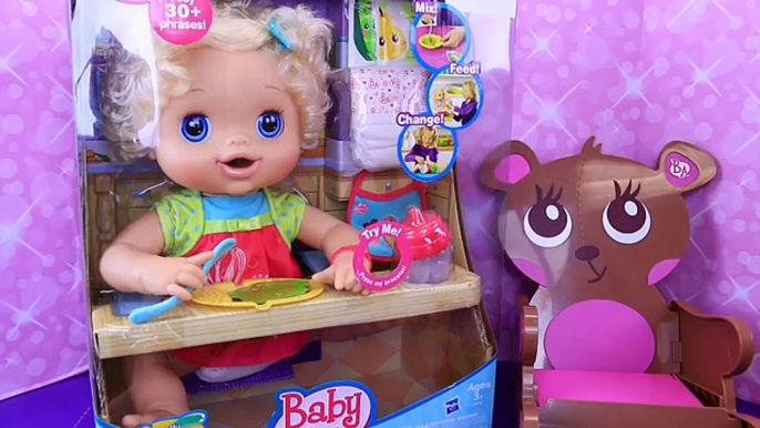 BABY ALIVE Old School With Big Eyes Eats Baby Food & Green Poop Diaper DisneyCarToys