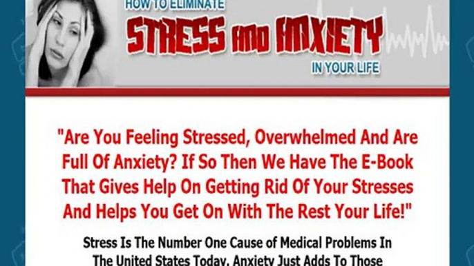 Eliminating Stress and Anxiety from Your Life Ebook