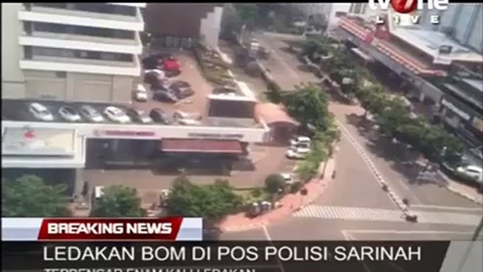 Coordinated terror attacks in Jakarta, capital of Indonesia - scene of the events Credit TVONE, ME