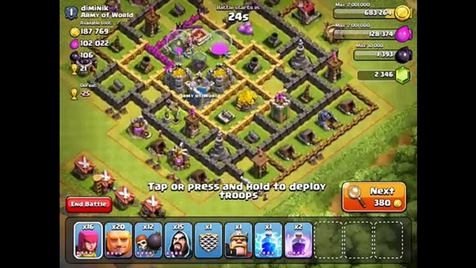 Clash of Clans Attacks - Town Hall 7 Attack Strategy! Part 2 of 2! - Video Dailymotion