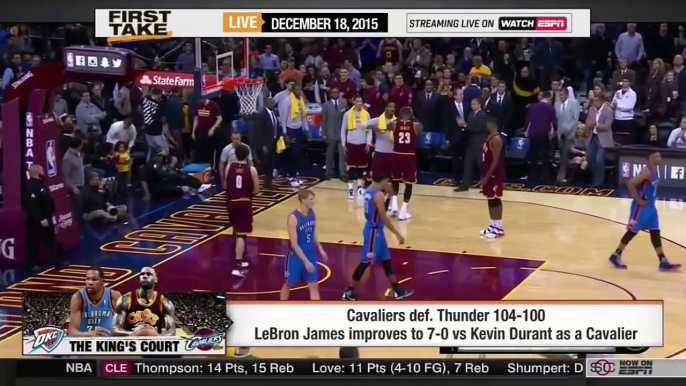 ESPN First Take LeBron James Leads Cavaliers Past Thunder