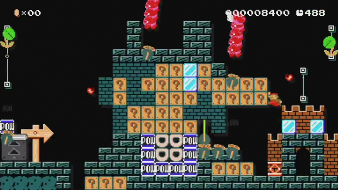 Super Mario Maker - Viewer Levels - Name: "Operation Enter Mario" - ID: 527F-0000-018C-25CC