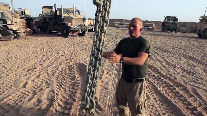 US 2 Million Dollars Tow Tank Recover a Broken MRAP Vehicle M88A2 Towing