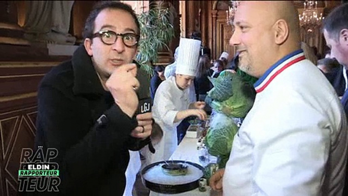 Cyrille Eldin déguste du caviar dans "Le Grand Journal" de Canal Plus - Regardez