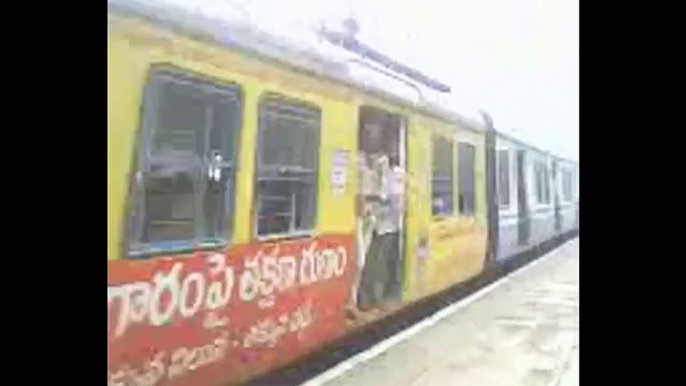 Live Train Accident Boy Falling from running train Hyderabad India