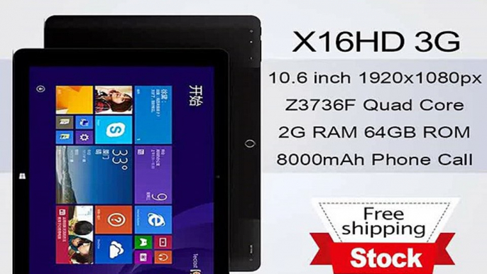 10.6 inch Teclast X16HD 3G Phone Call Tablet PC Dual Boot 64GB In tel Z3736F Quad Core 2GB RAM 8000mAh-in Tablet PCs from Computer