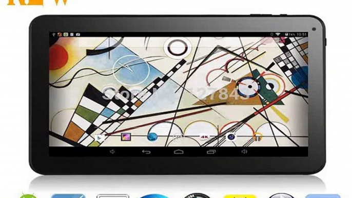 10 inch Android 4.4 Tablet AllWinner A33 Quad core Tablet 1G RAM 8GB/16GB Dual Cameras 1.3HZ-in Tablet PCs from Computer