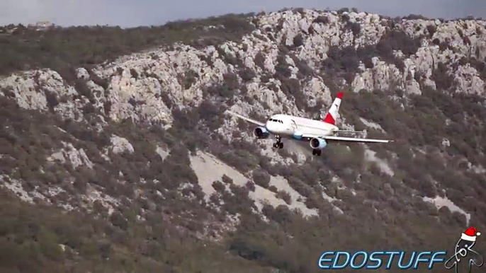 Strong Crosswind Landing - Austrian Airlines - Airbus A319 - SPU/LDSP Split airport Big Planes