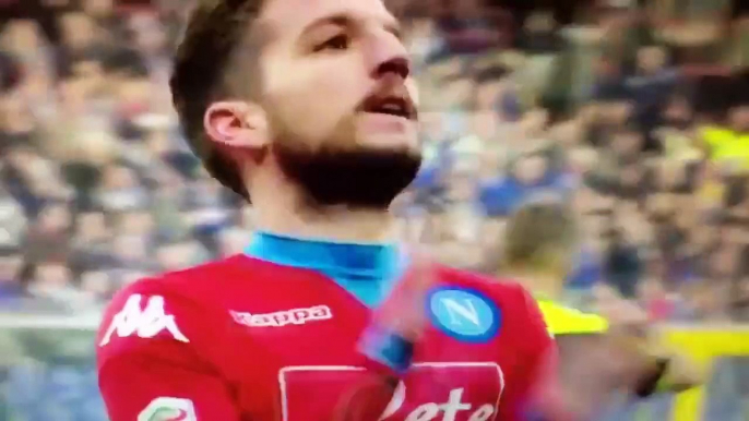 Wonderful gesture from Dries Mertens, celebrating his goal for SSC Napoli  with Chelsea Football Club loanee Nathaniel C