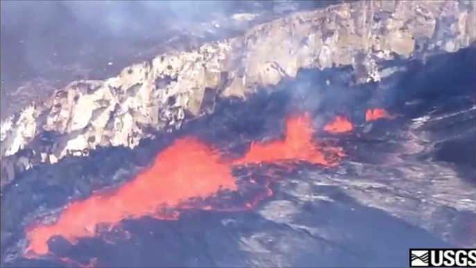 USGS Shares Image Of Lava Flow That Grew Into An Unusual Cone Shape