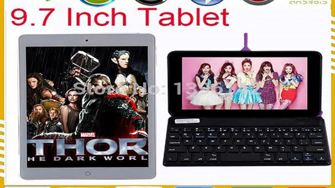 Free wireless keyboard 3G Tablet PC Quad Core 9.7 inch IPS Screen 1280*800 GPS Tablets Ultra Slim 1GB Ram 16GB/32GB 6000MAH-in Tablet PCs from Computer