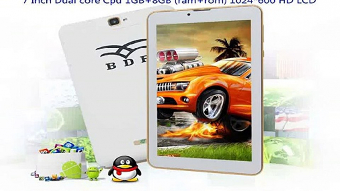 7 inch android tablets pc 3g call 2g call phone call sim  GPS bluetooth 7 tab pc  dual core 1GB 8GB android 4.4 Dual camera-in Tablet PCs from Computer