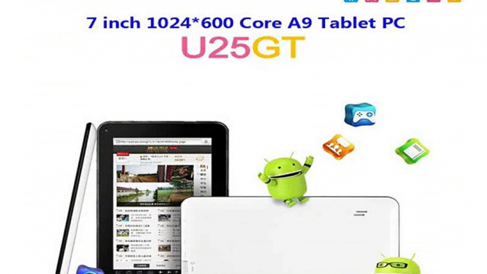 7 Inch Android Tablets Quad core 1024*600 LCD Brand CUBE WIFI BLUETOOTH 1GB+8GB Tablets PC Dual camera U25GT HDMI viedo output-in Tablet PCs from Computer