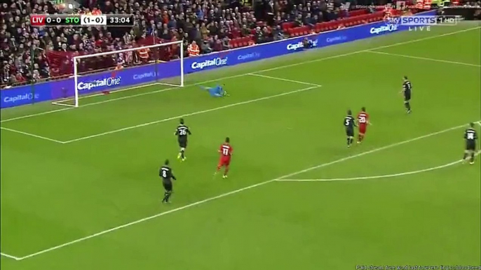 Emre Can Fantastic Long Shot Chance - Liverpool v. Stoke City 26.01.2016 HD