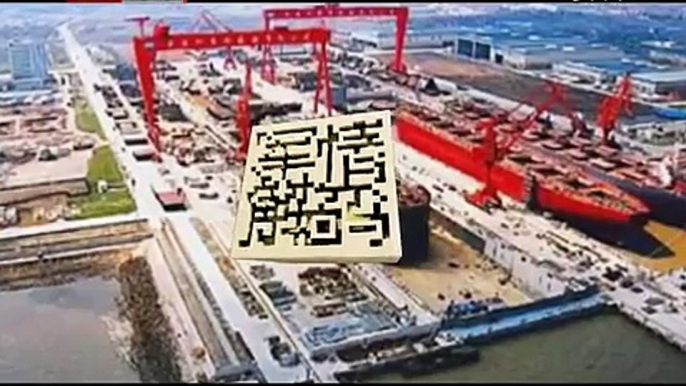 Made-in-china aircraft carrier under building supposed from outside Military power army of China