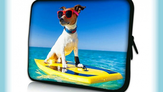 PEDEA Funda de neopreno para port?tiles de 156 pulgadas (396cm) Surfer Dog