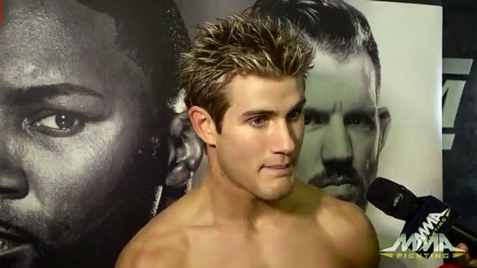 UFC on FOX 18- Sage Northcutt Open Workout Scrum