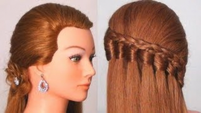 Прическа на каждый день с плетением. Easy every day hairstyl