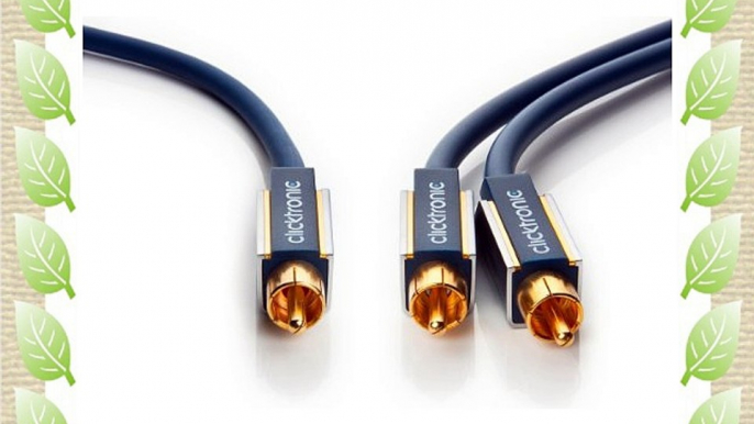 Clicktronic Advanced - Cable para subwoofer (de 1 RCA a 2 RCA 3 m)