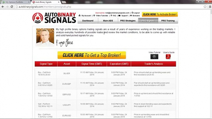 Auto Binary Signals (Pro Signals) Automated Trading - Jan 24th 2014