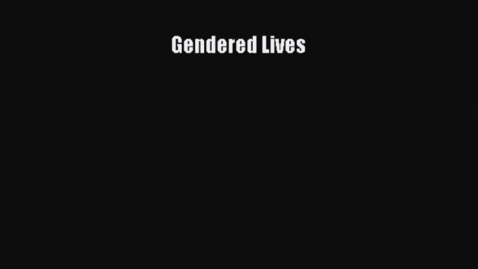 Gendered Lives  Free PDF