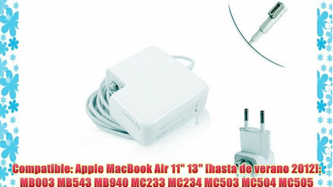 45W Lavolta? Cargador Notebook CA Adaptador para Apple MacBook Air 11 13 [hasta los modelos