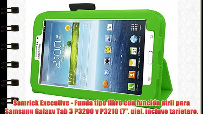 Samrick Executive - Funda tipo libro con funci?n atril para Samsung Galaxy Tab 3 P3200 y P3210