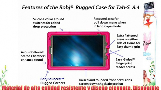 BobjGear - Carcasa resistente para tablet Samsung Galaxy Tab S 8.4 modelos SM-T700 (WiFi) SM-T705