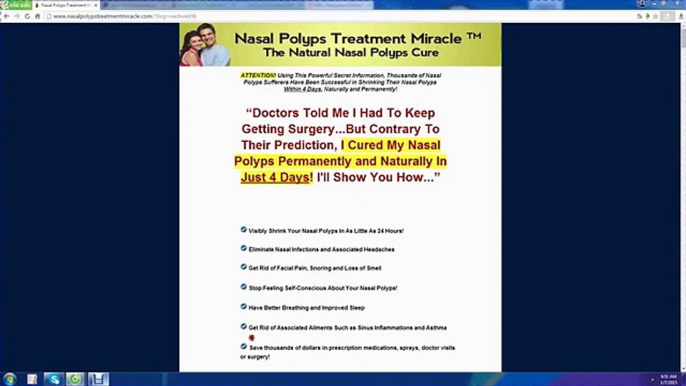 Nasal Polyps Treatment Miracle™ - The Natural Nasal Polyps Cure