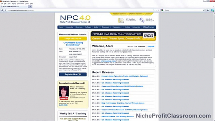 Niche Profit Classroom 4 by Adam Short|Niche Profit Classroom Review and Walkthrough Of Members Area