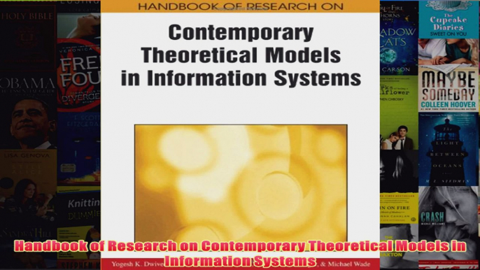 Download PDF  Handbook of Research on Contemporary Theoretical Models in Information Systems FULL FREE