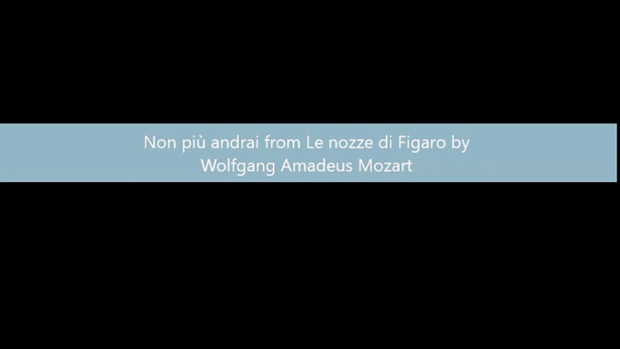 Non piu andrai,Le Nozze di Figaro, Mozart, Jonas Bergström